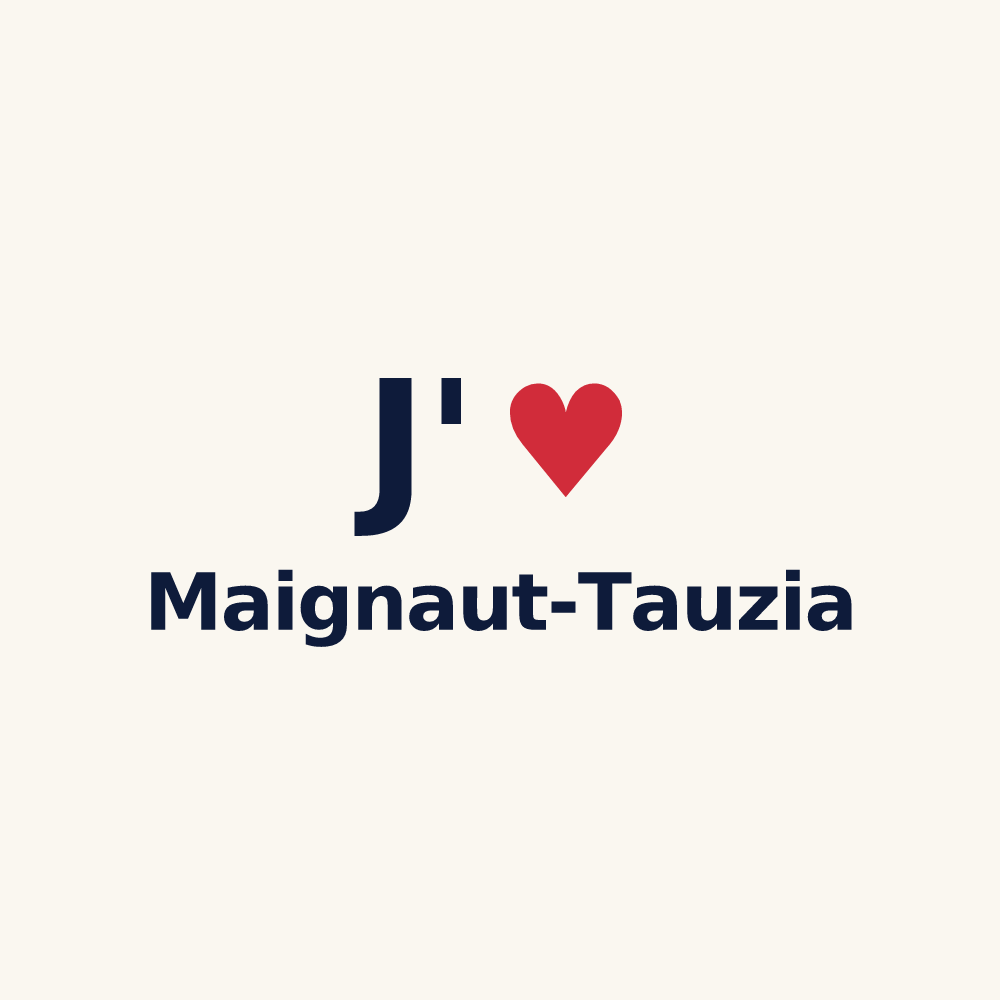 Tasse personnalisée Maignaut-Tauzia — design « J'aime Maignaut-Tauzia » imprimé sur la tasse