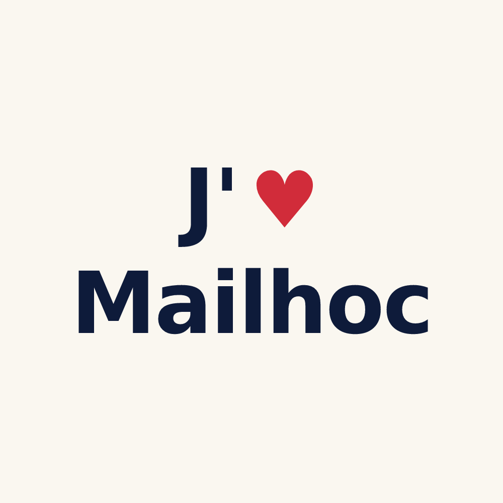 Tasse personnalisée Mailhoc — design J'aime Mailhoc