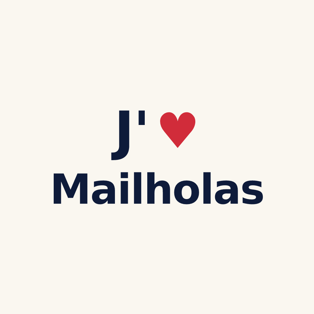 Tasse personnalisée Mailholas — design J'aime Mailholas