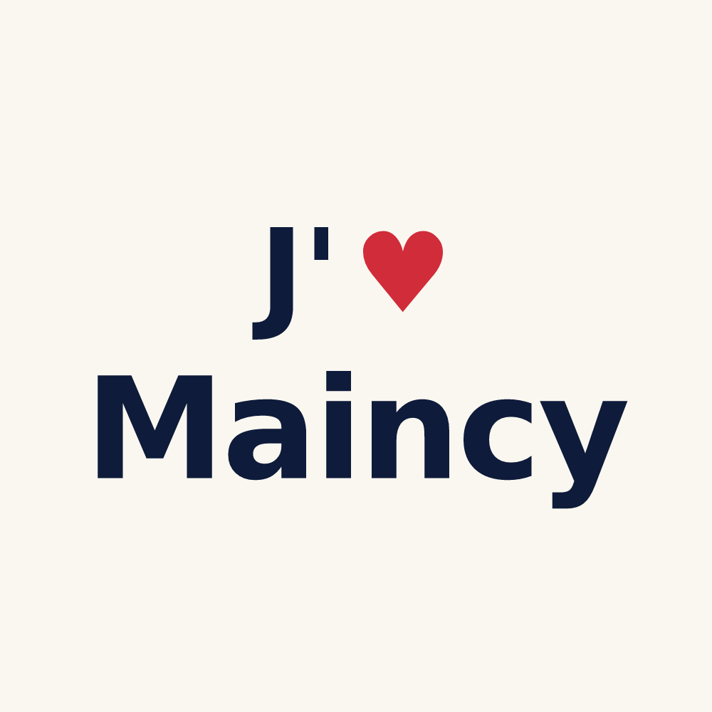 Tasse personnalisée Maincy — design J'aime Maincy