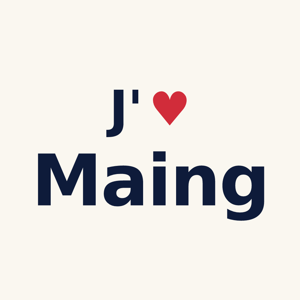Tasse personnalisée Maing — design J'aime Maing