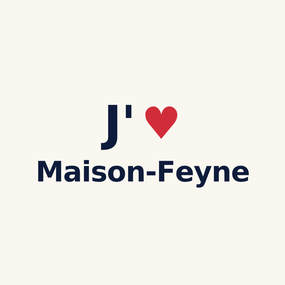 Tasse personnalisée Maison-Feyne — design J'aime Maison-Feyne