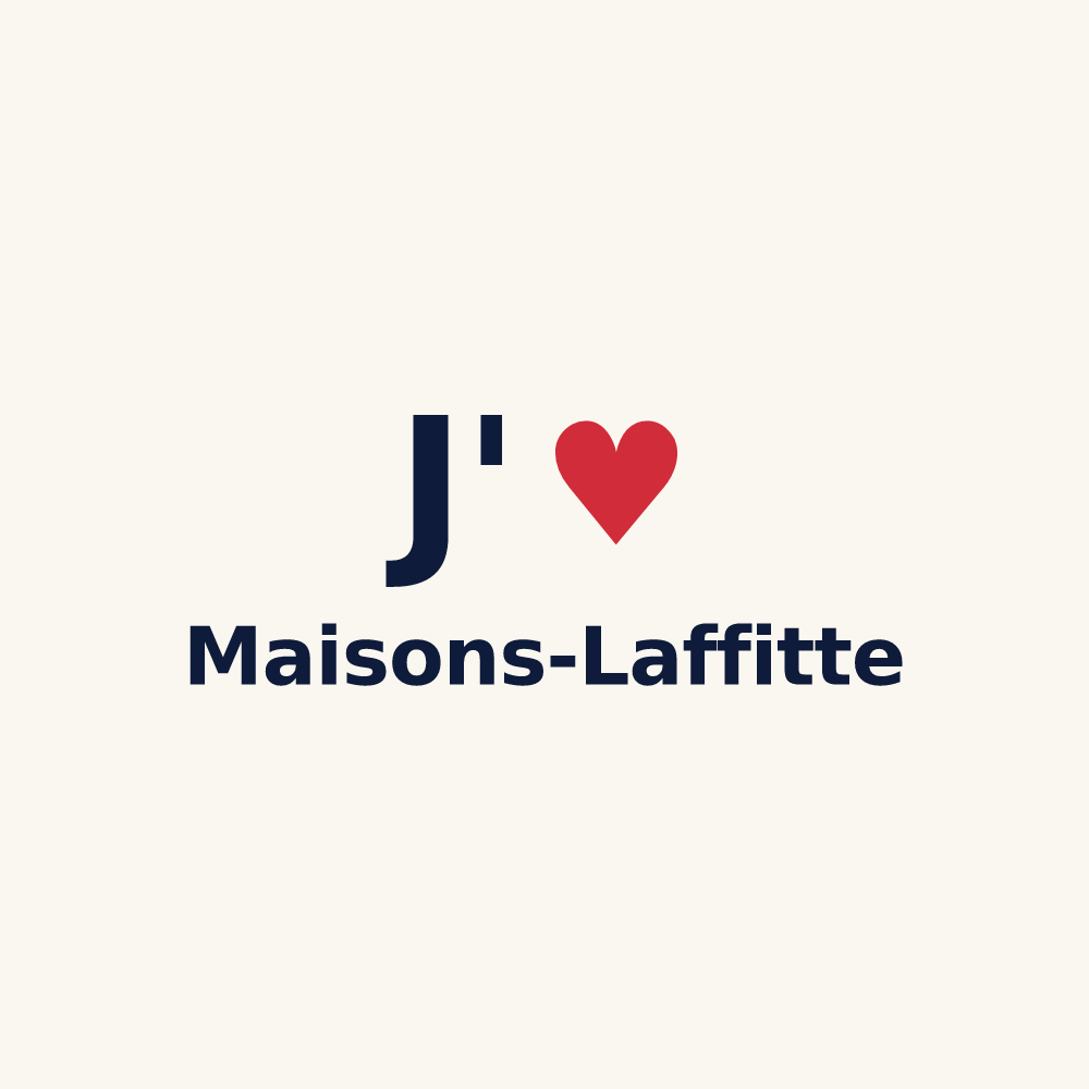 Tasse personnalisée Maisons-Laffitte — design J'aime Maisons-Laffitte