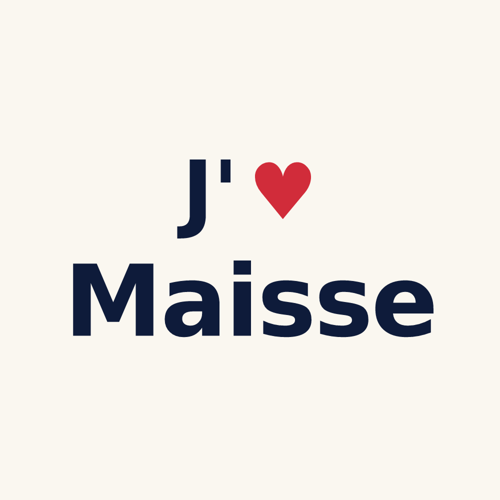 Tasse personnalisée Maisse — design « J'aime Maisse » imprimé sur la tasse