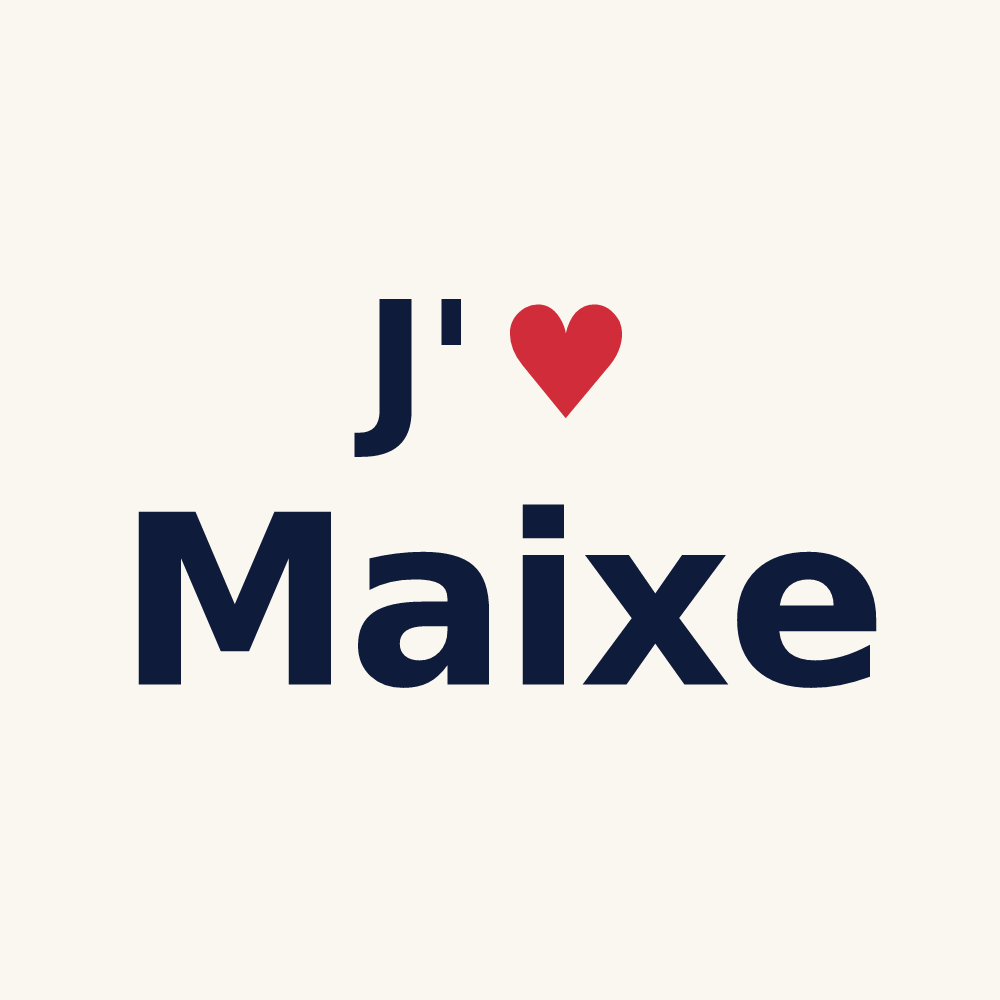 Tasse personnalisée Maixe — design J'aime Maixe