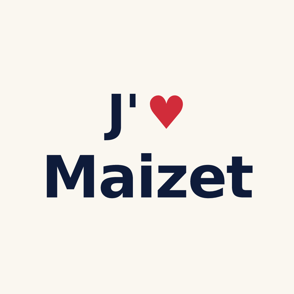 Tasse personnalisée Maizet — design « J'aime Maizet » imprimé sur la tasse