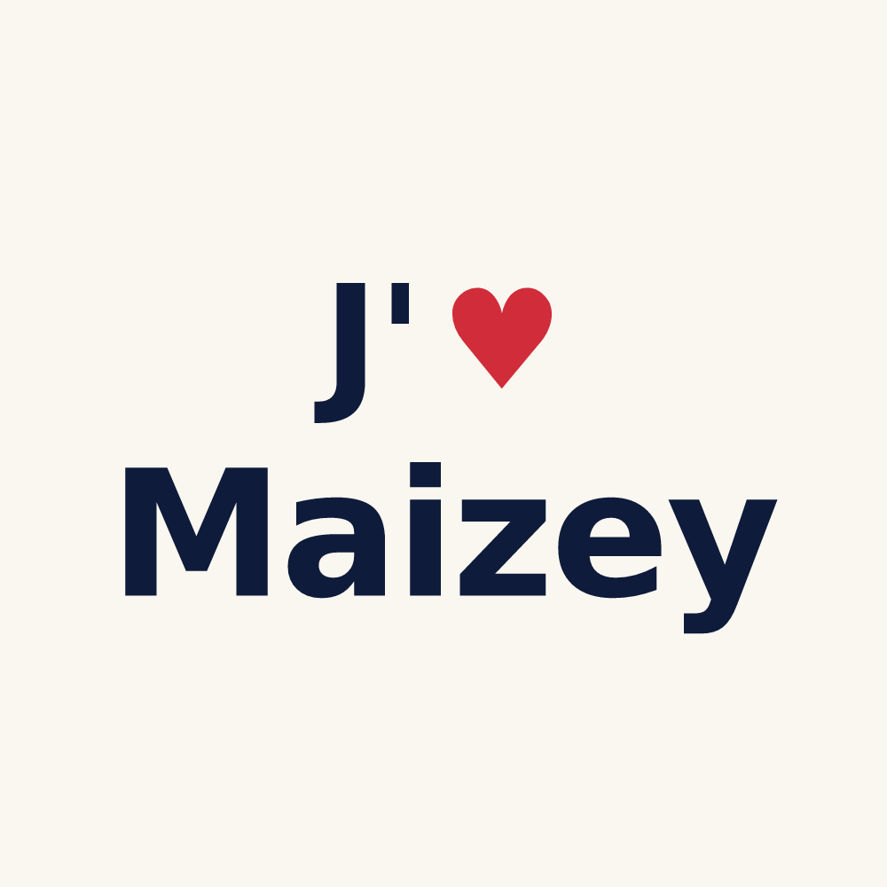 Tasse personnalisée Maizey — design J'aime Maizey