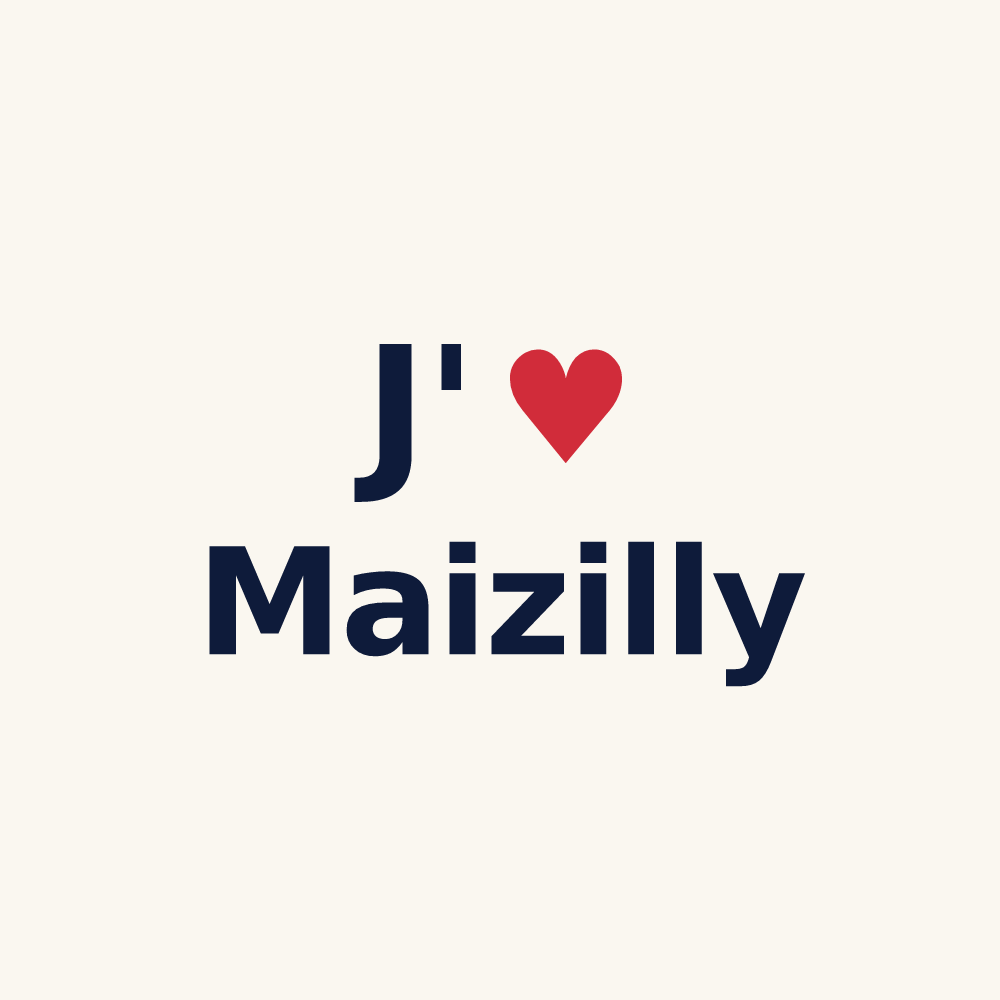 Tasse personnalisée Maizilly — design J'aime Maizilly