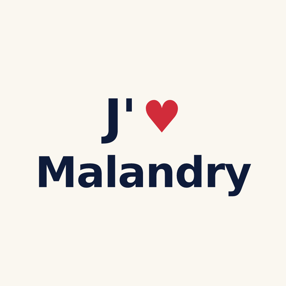 Tasse personnalisée Malandry — design J'aime Malandry