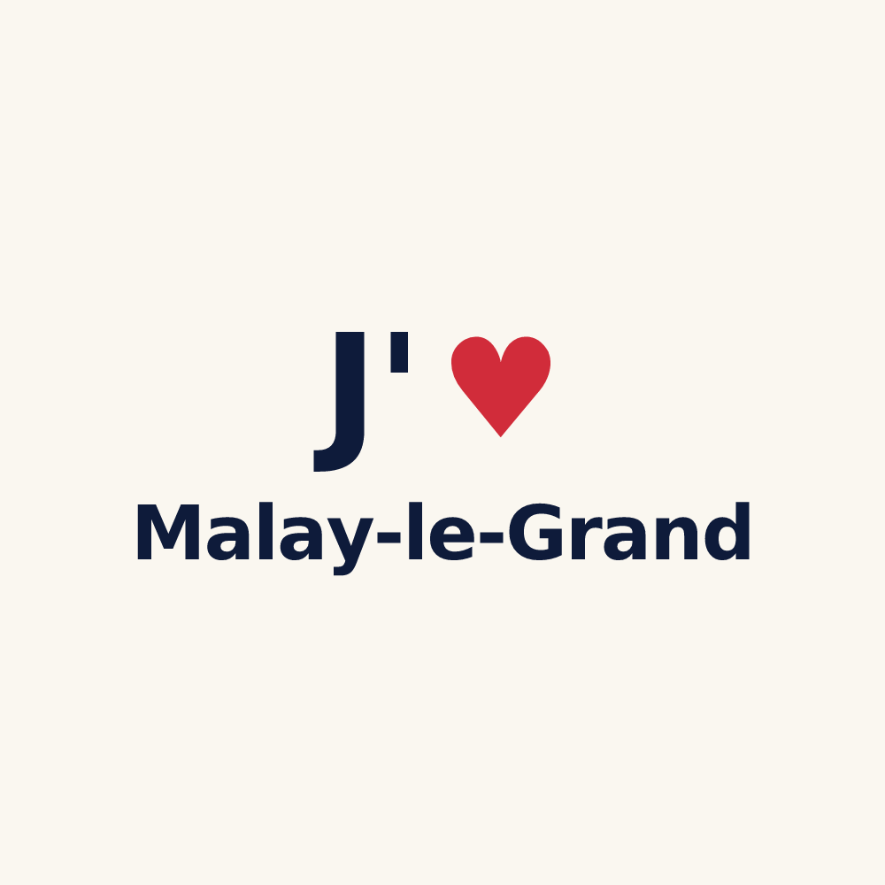 Tasse personnalisée Malay-le-Grand — design J'aime Malay-le-Grand