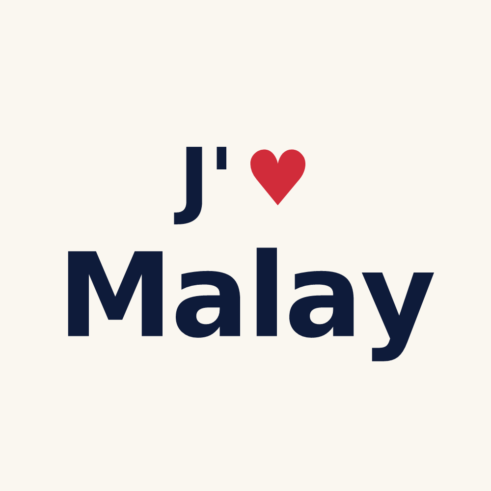 Tasse personnalisée Malay — design J'aime Malay