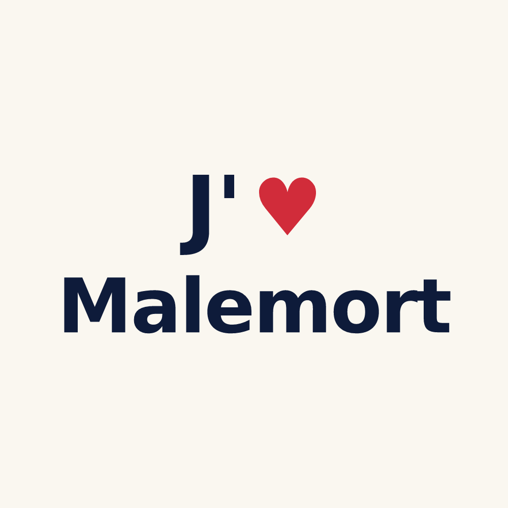 Tasse personnalisée Malemort — design J'aime Malemort