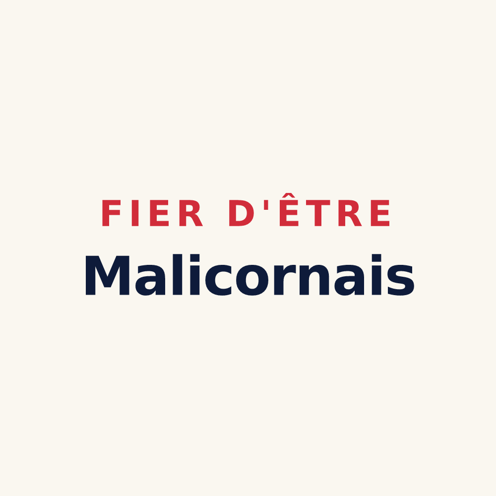 Tasse « Fier d'être Malicornais » — design pour Malicorne-sur-Sarthe