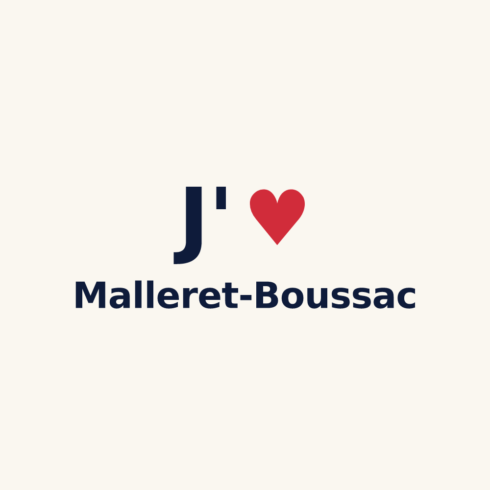 Tasse personnalisée Malleret-Boussac — design J'aime Malleret-Boussac