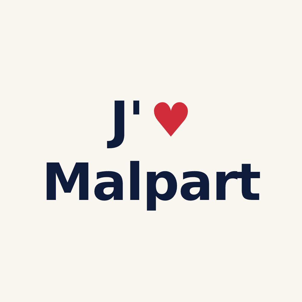 Tasse personnalisée Malpart — design « J'aime Malpart » imprimé sur la tasse