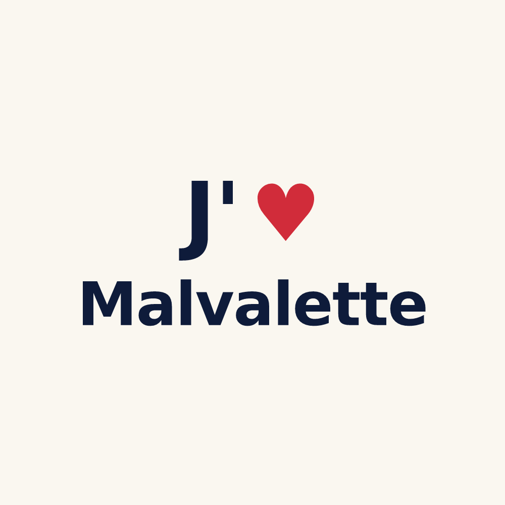 Tasse personnalisée Malvalette — design J'aime Malvalette