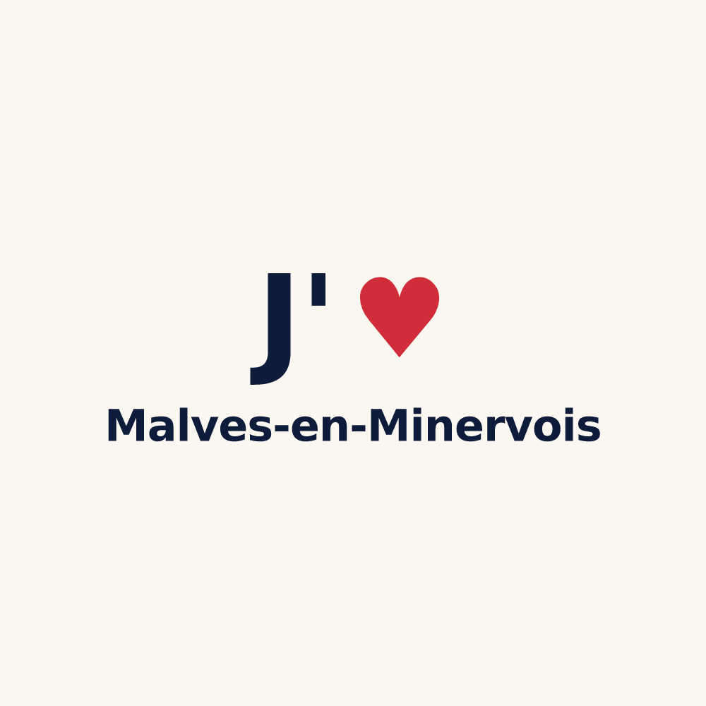 Tasse personnalisée Malves-en-Minervois — design J'aime Malves-en-Minervois