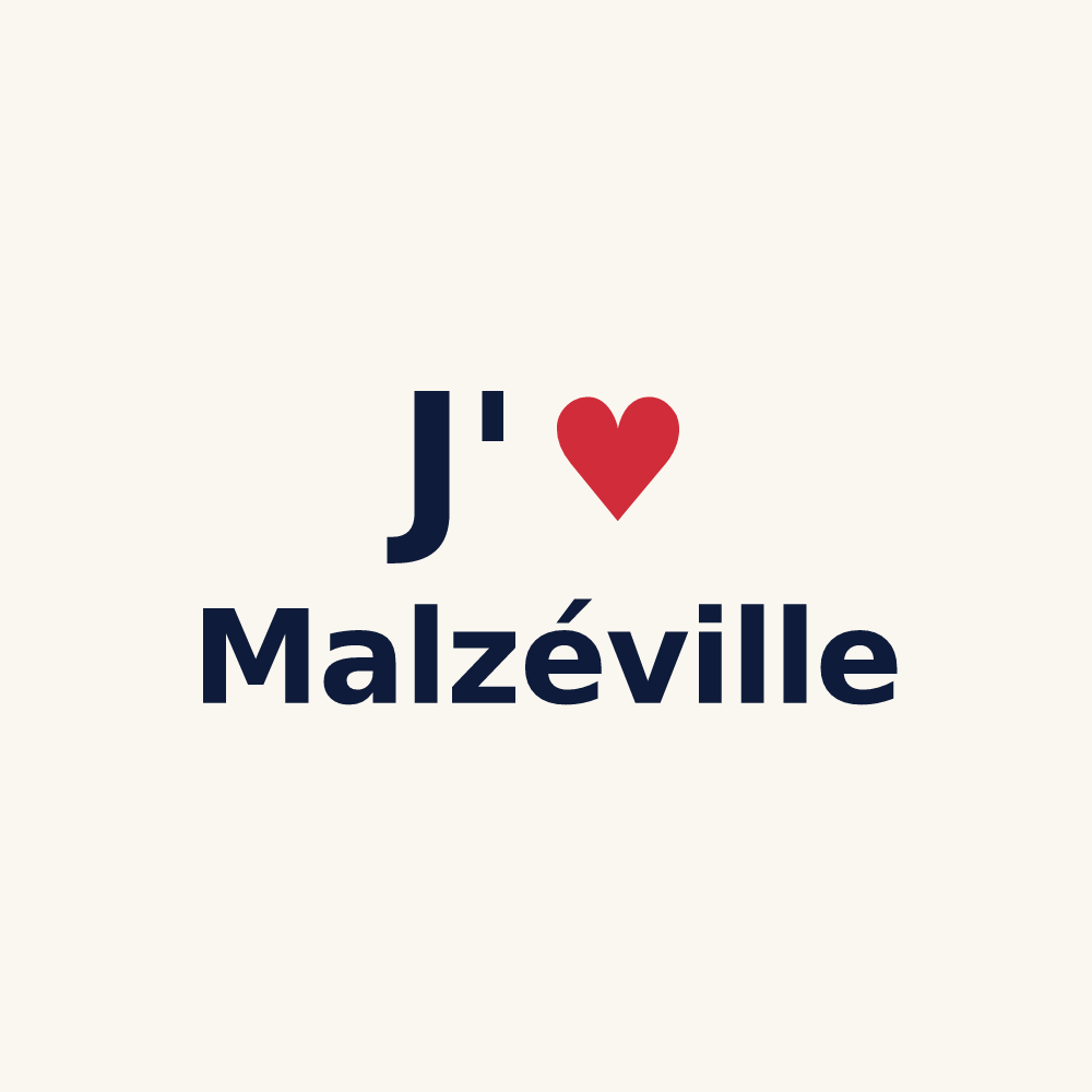 Tasse personnalisée Malzéville — design « J'aime Malzéville » imprimé sur la tasse