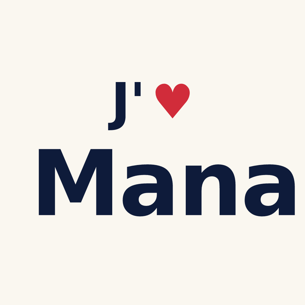 Tasse personnalisée Mana — design J'aime Mana