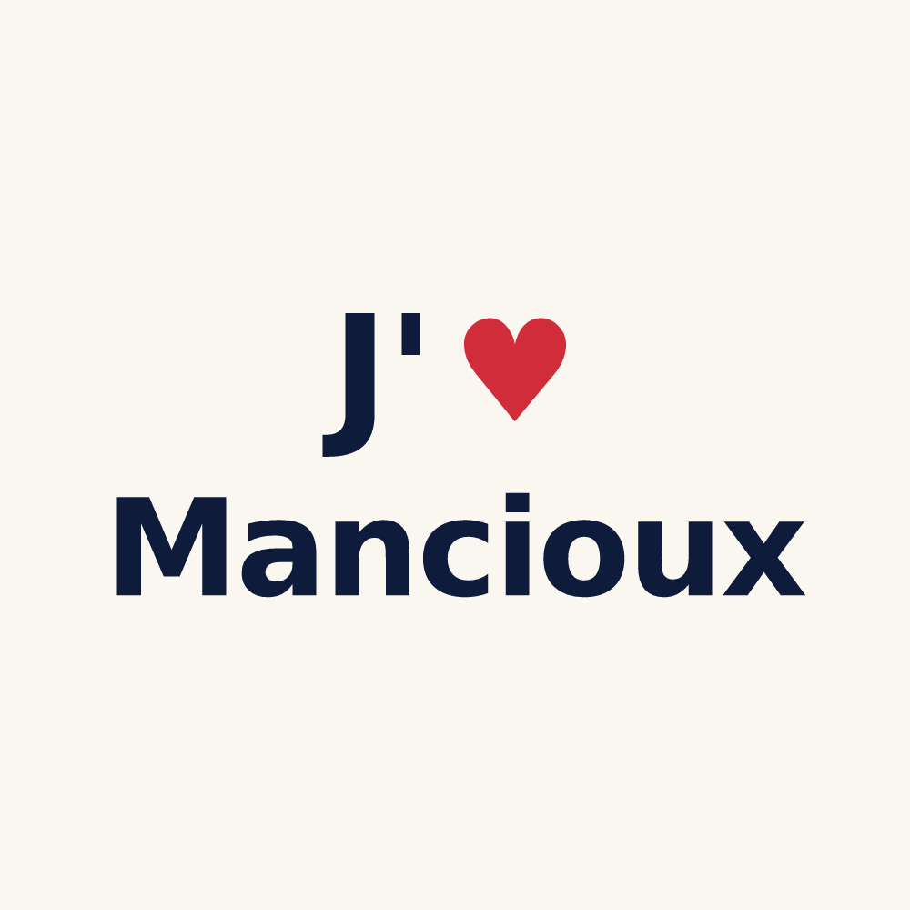 Tasse personnalisée Mancioux — design J'aime Mancioux