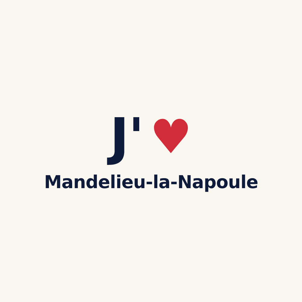 Tasse personnalisée Mandelieu-la-Napoule — design J'aime Mandelieu-la-Napoule