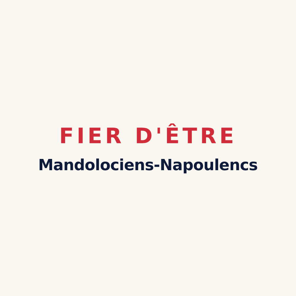 Tasse « Fier d'être Mandolociens-Napoulencs » — design pour Mandelieu-la-Napoule