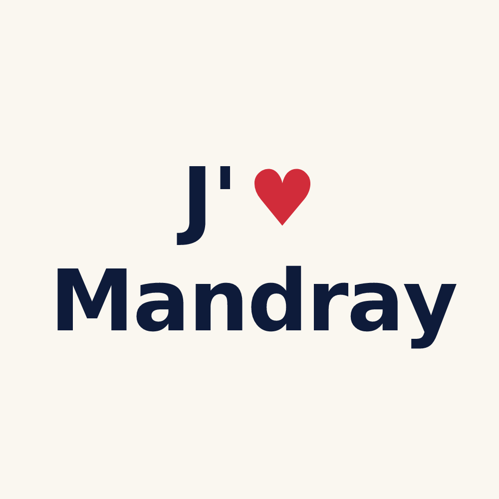 Tasse personnalisée Mandray — design J'aime Mandray