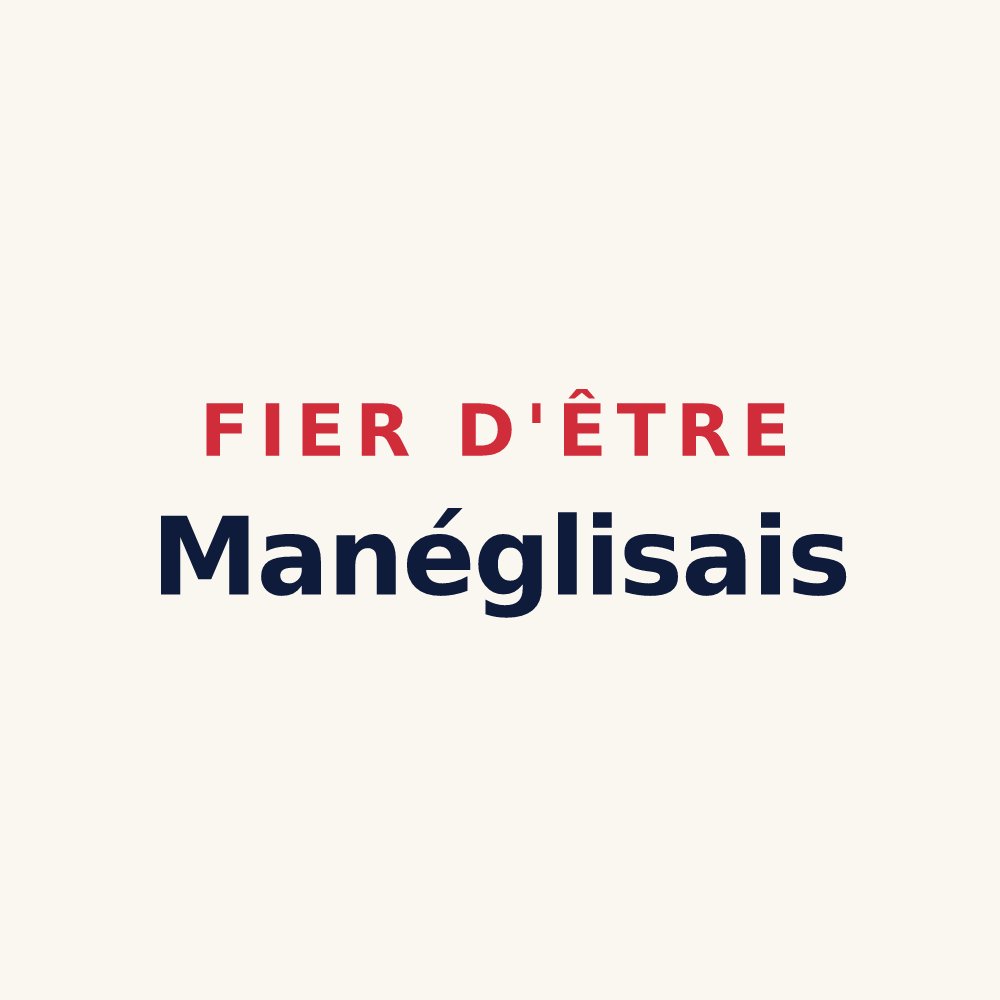 Tasse « Fier d'être Manéglisais » — design pour Manéglise