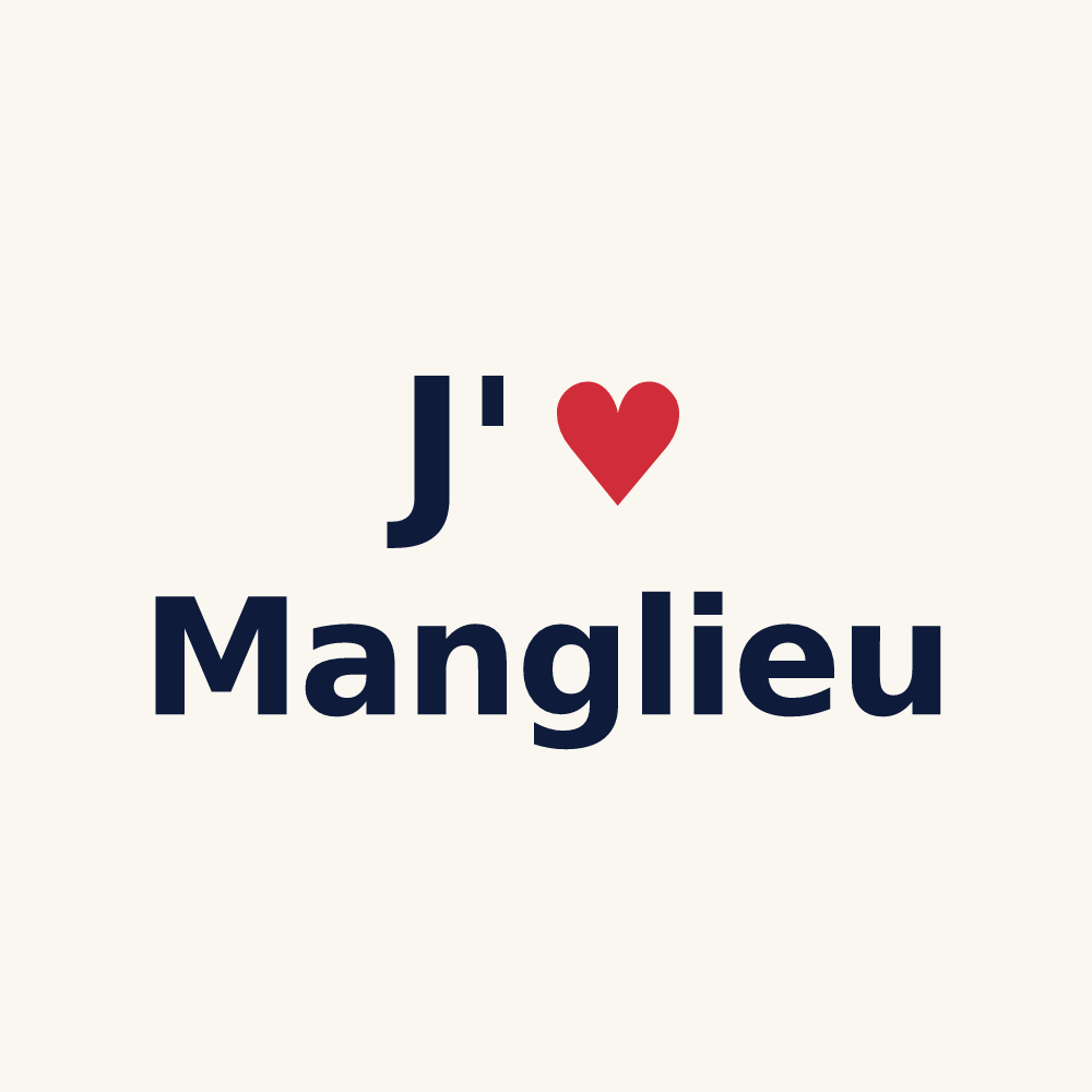 Tasse personnalisée Manglieu — design J'aime Manglieu