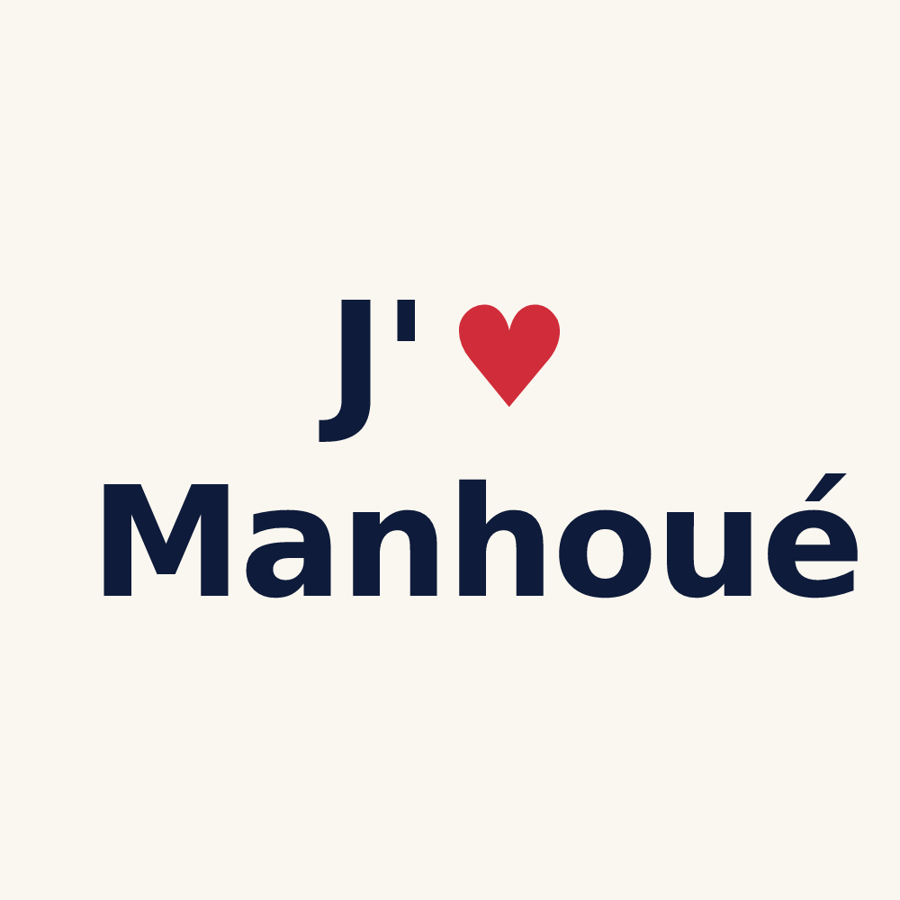 Tasse personnalisée Manhoué — design J'aime Manhoué