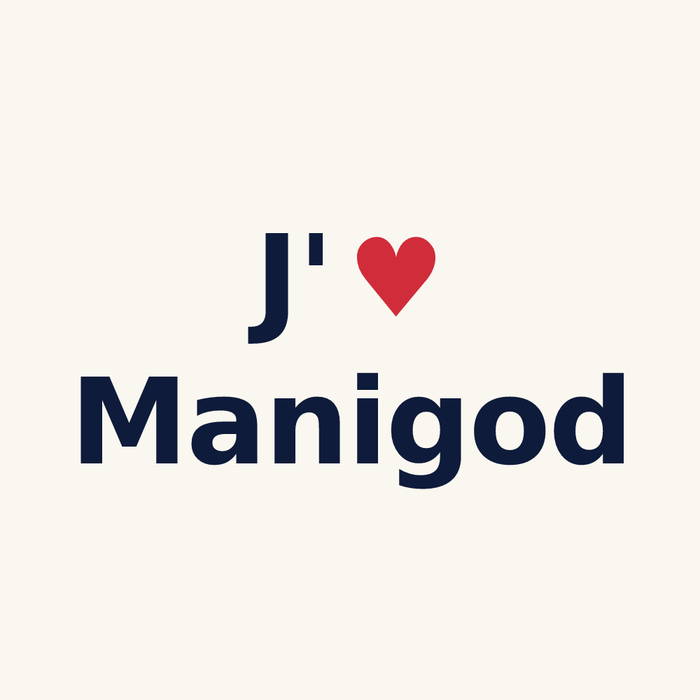 Tasse personnalisée Manigod — design J'aime Manigod