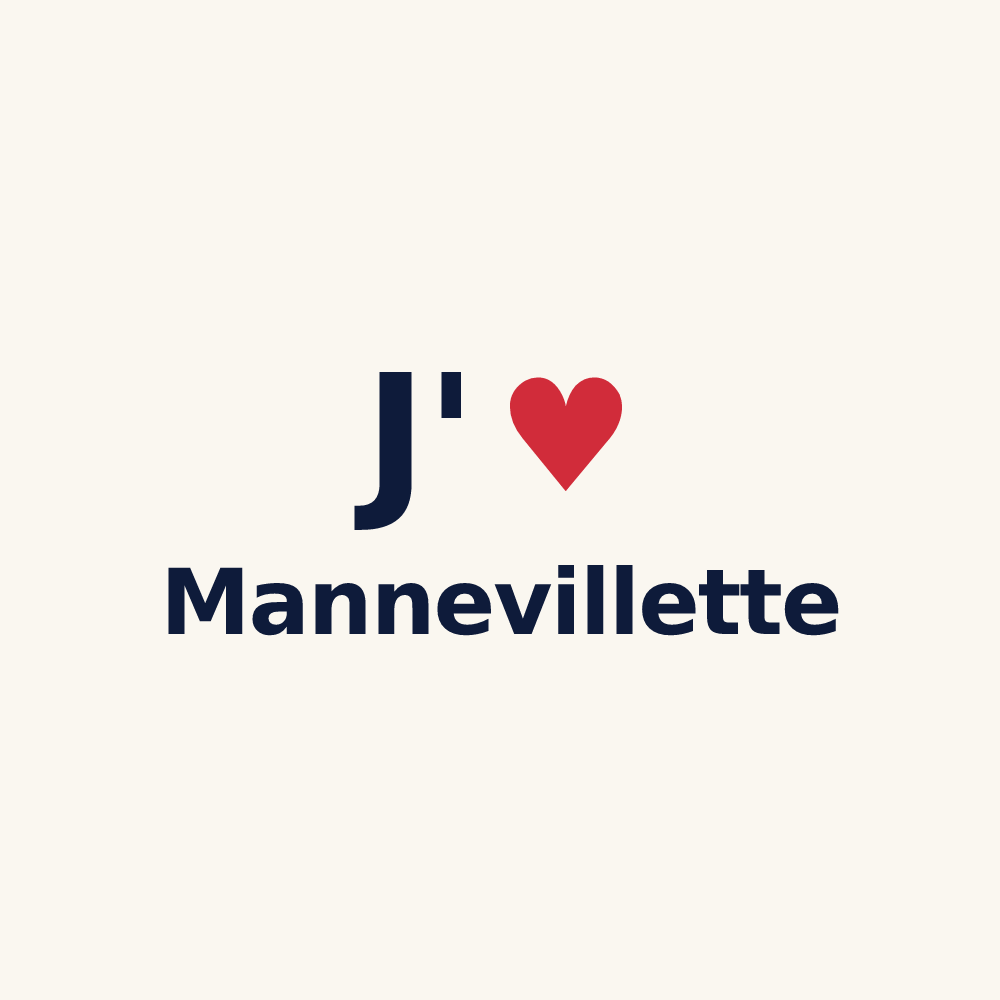 Tasse personnalisée Mannevillette — design J'aime Mannevillette
