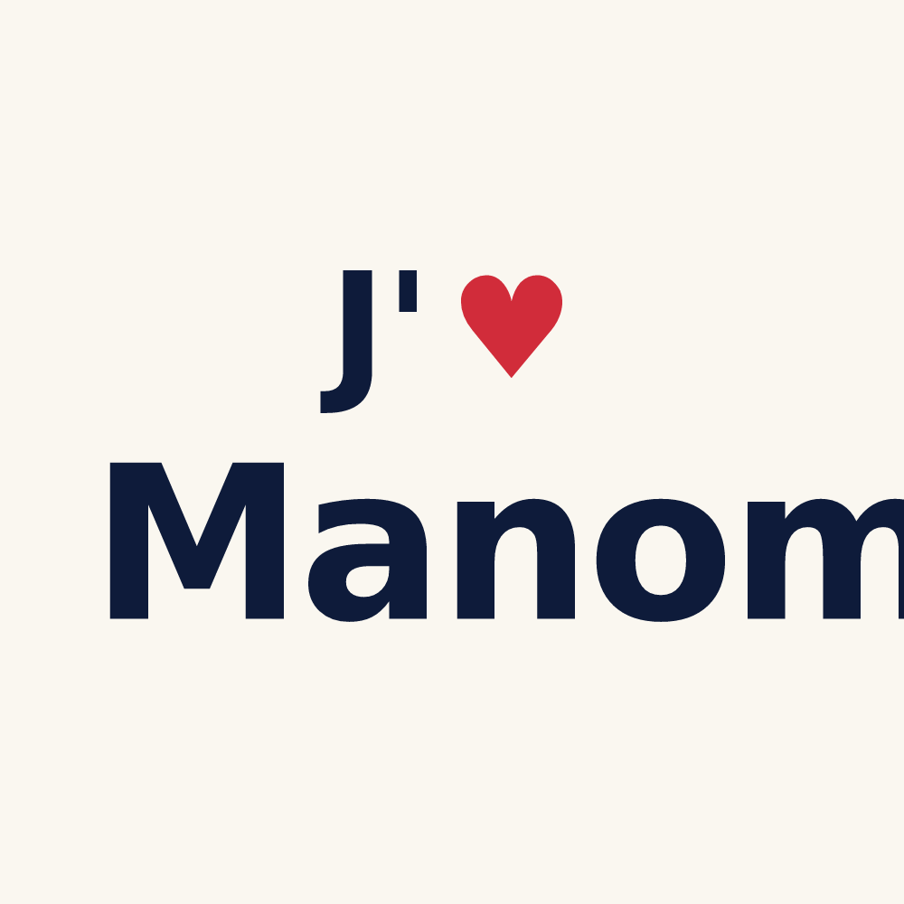 Tasse personnalisée Manom — design J'aime Manom