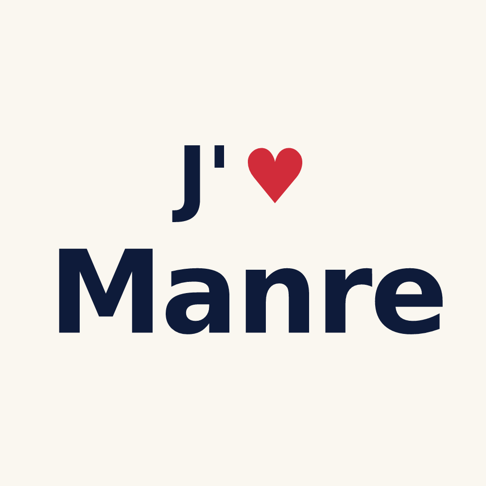 Tasse personnalisée Manre — design « J'aime Manre » imprimé sur la tasse