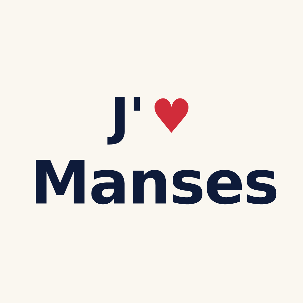 Tasse personnalisée Manses — design J'aime Manses