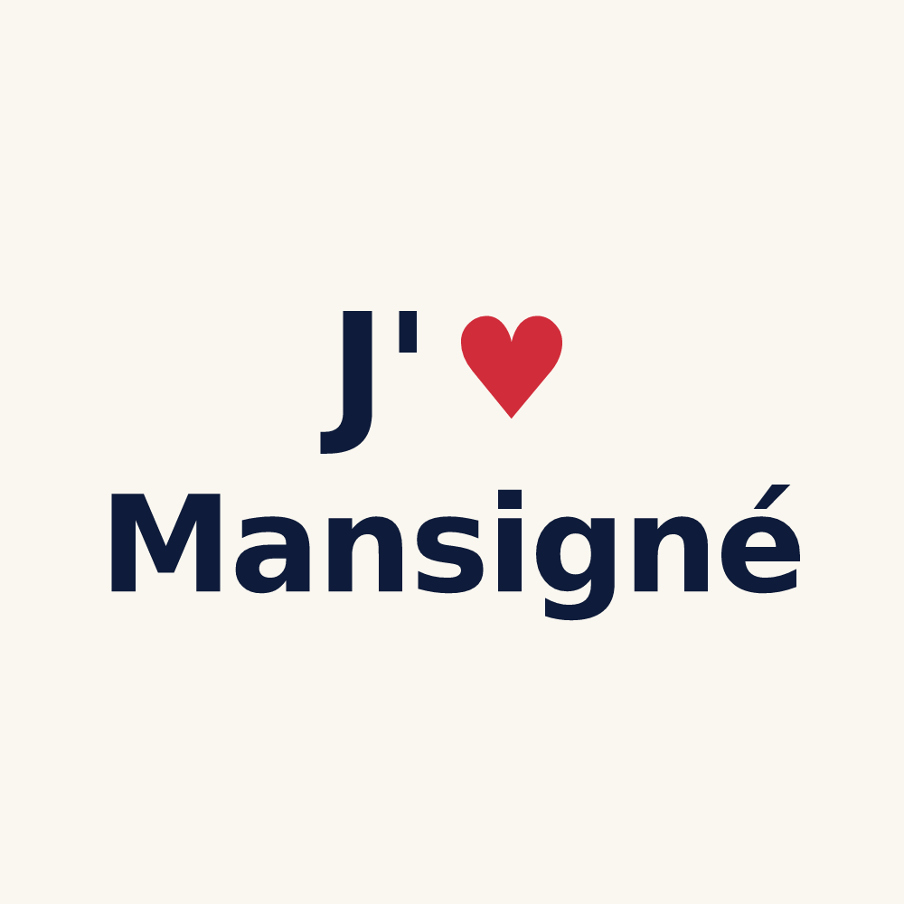 Tasse personnalisée Mansigné — design J'aime Mansigné
