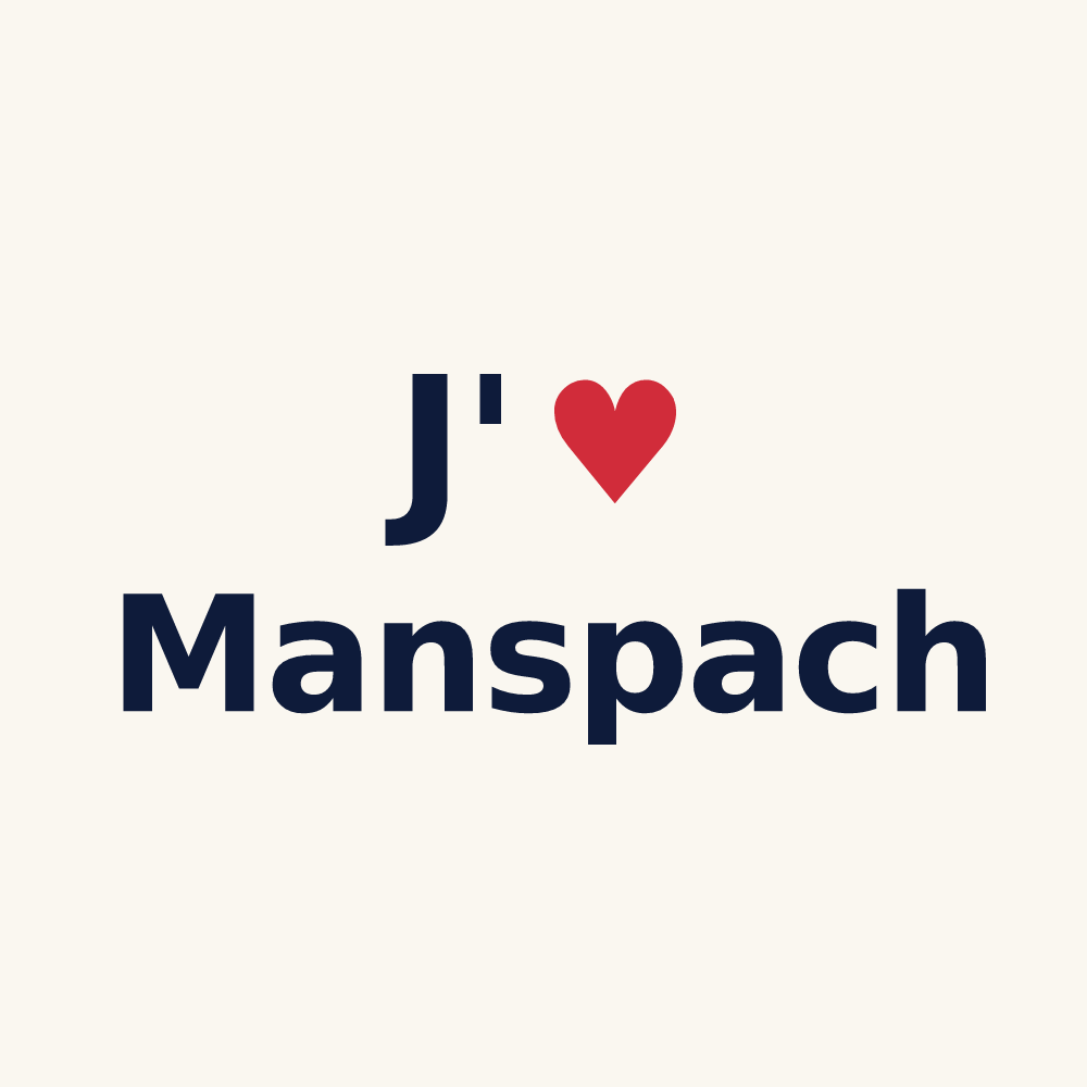 Tasse personnalisée Manspach — design J'aime Manspach