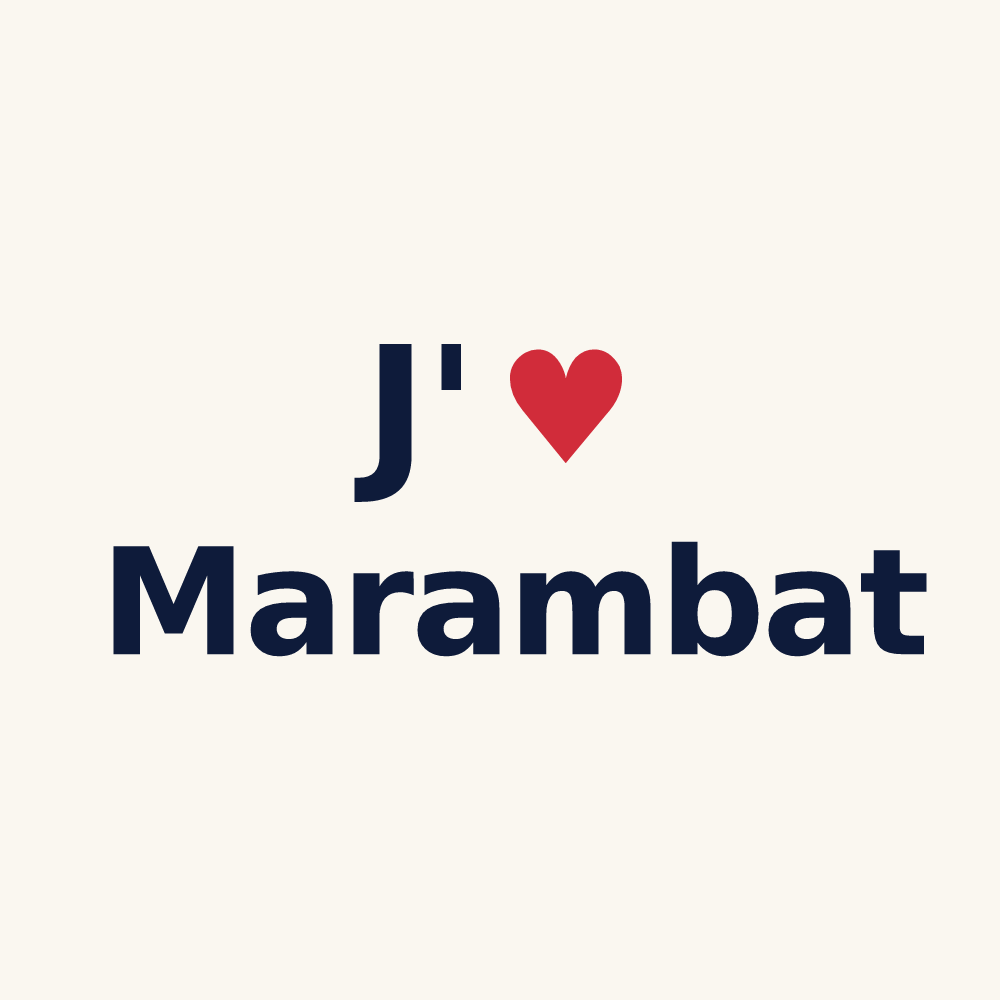 Tasse personnalisée Marambat — design J'aime Marambat