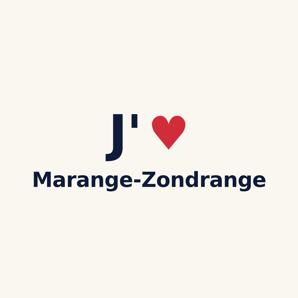Tasse personnalisée Marange-Zondrange — design J'aime Marange-Zondrange