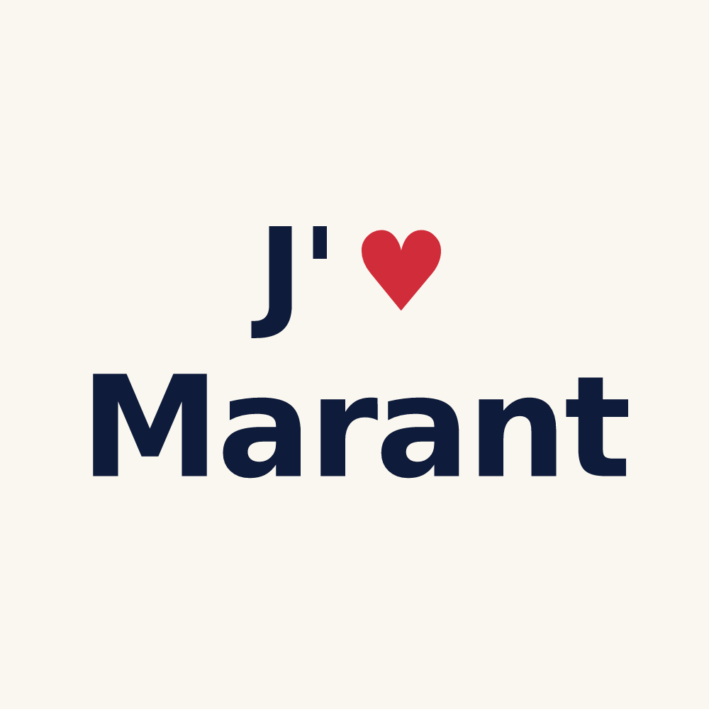 Tasse personnalisée Marant — design J'aime Marant