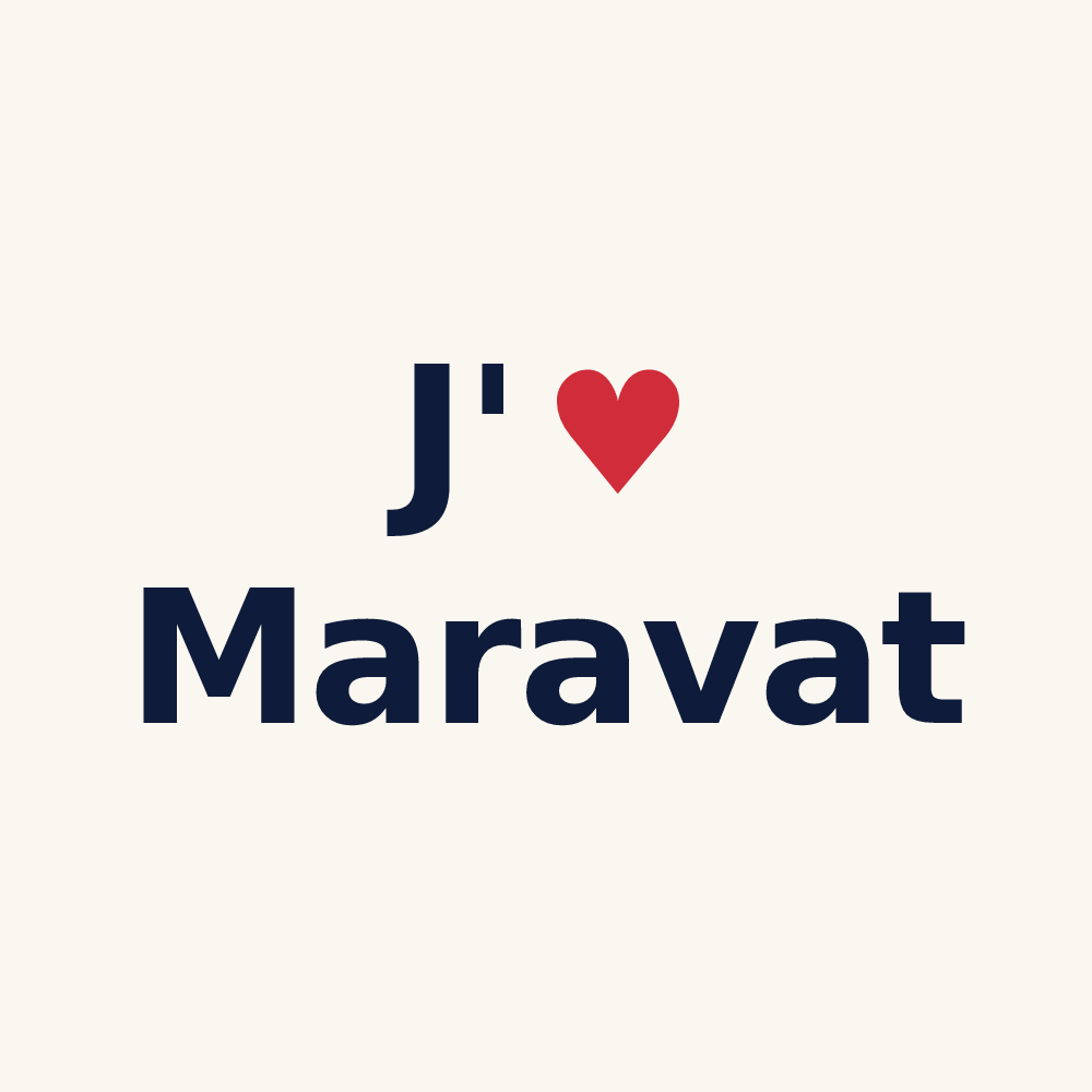 Tasse personnalisée Maravat — design J'aime Maravat