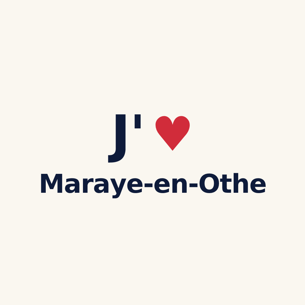 Tasse personnalisée Maraye-en-Othe — design « J'aime Maraye-en-Othe » imprimé sur la tasse