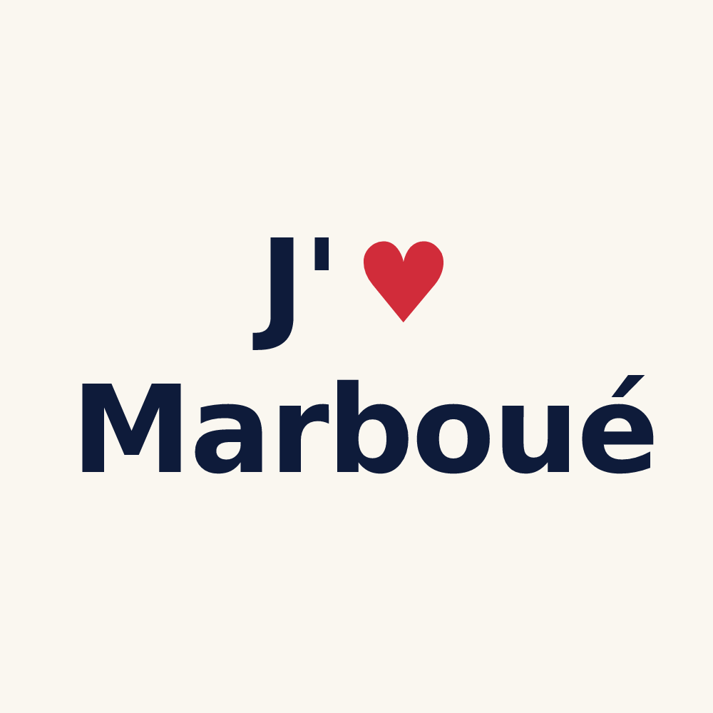 Tasse personnalisée Marboué — design J'aime Marboué