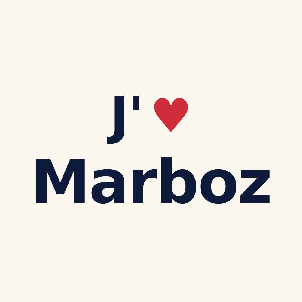 Tasse personnalisée Marboz — design J'aime Marboz
