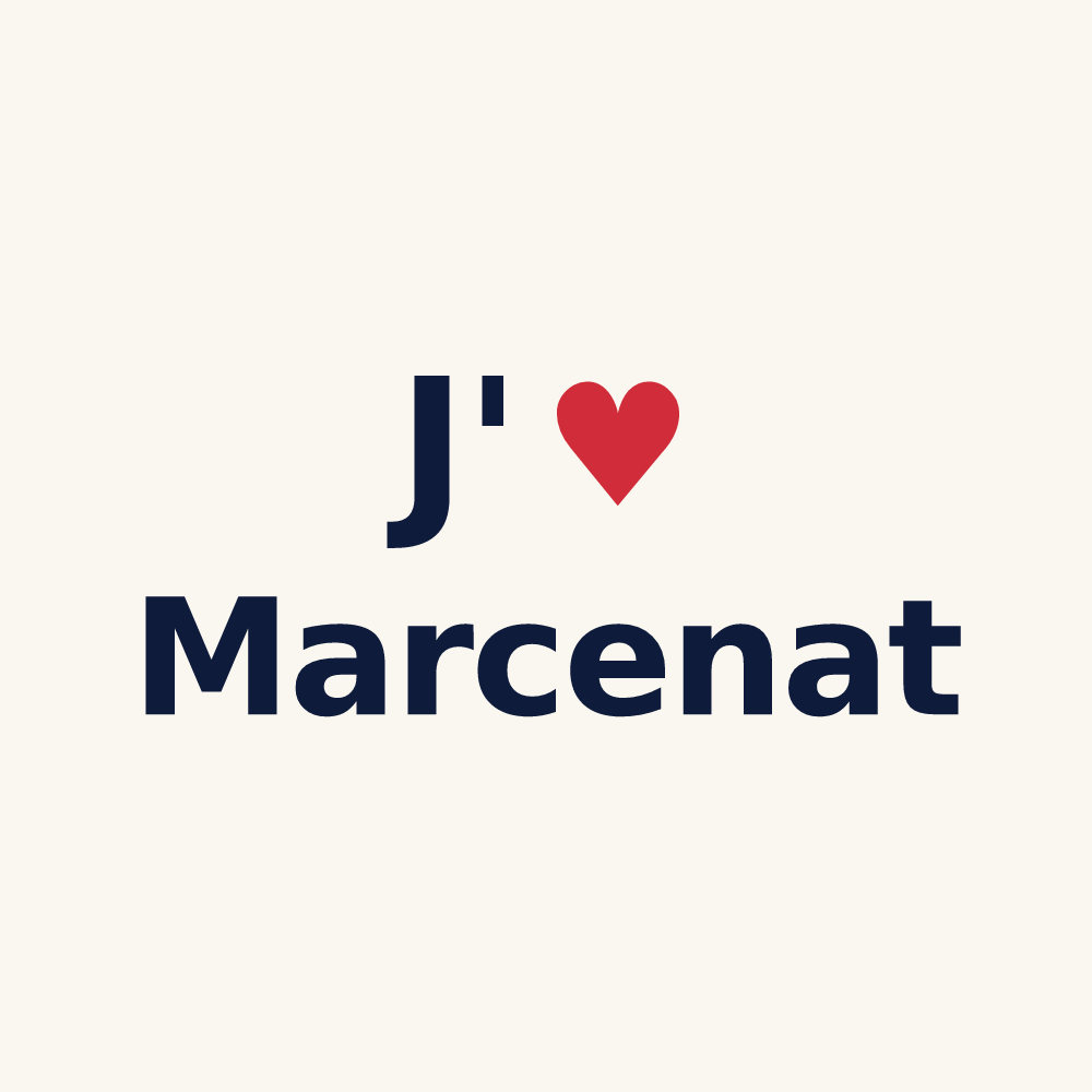 Tasse personnalisée Marcenat — design J'aime Marcenat