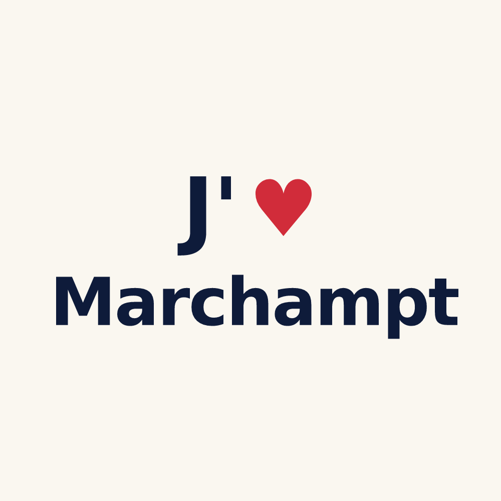 Tasse personnalisée Marchampt — design J'aime Marchampt