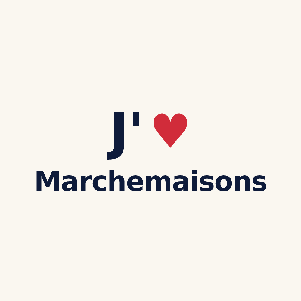 Tasse personnalisée Marchemaisons — design J'aime Marchemaisons