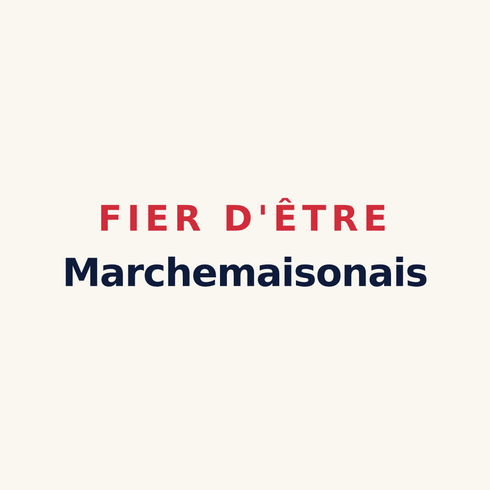Tasse « Fier d'être Marchemaisonais » — design pour Marchemaisons