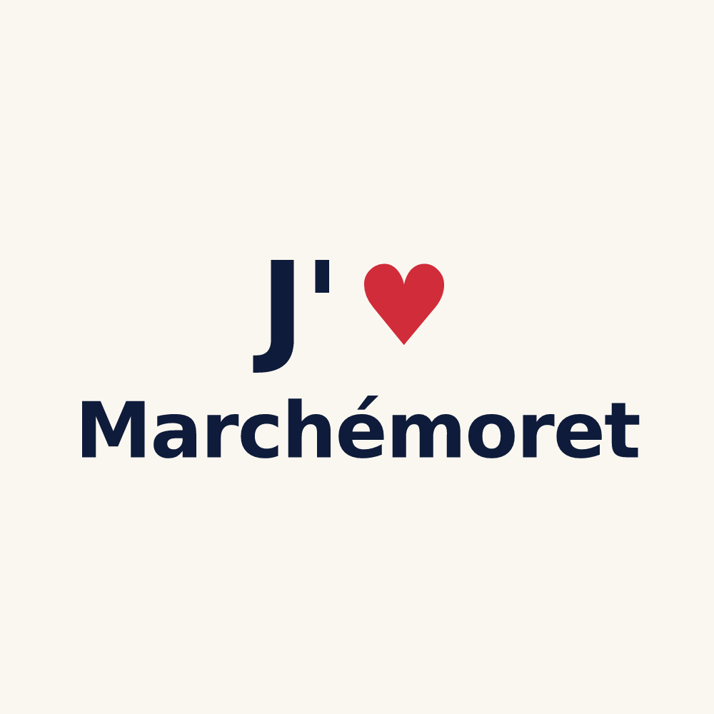 Tasse personnalisée Marchémoret — design J'aime Marchémoret