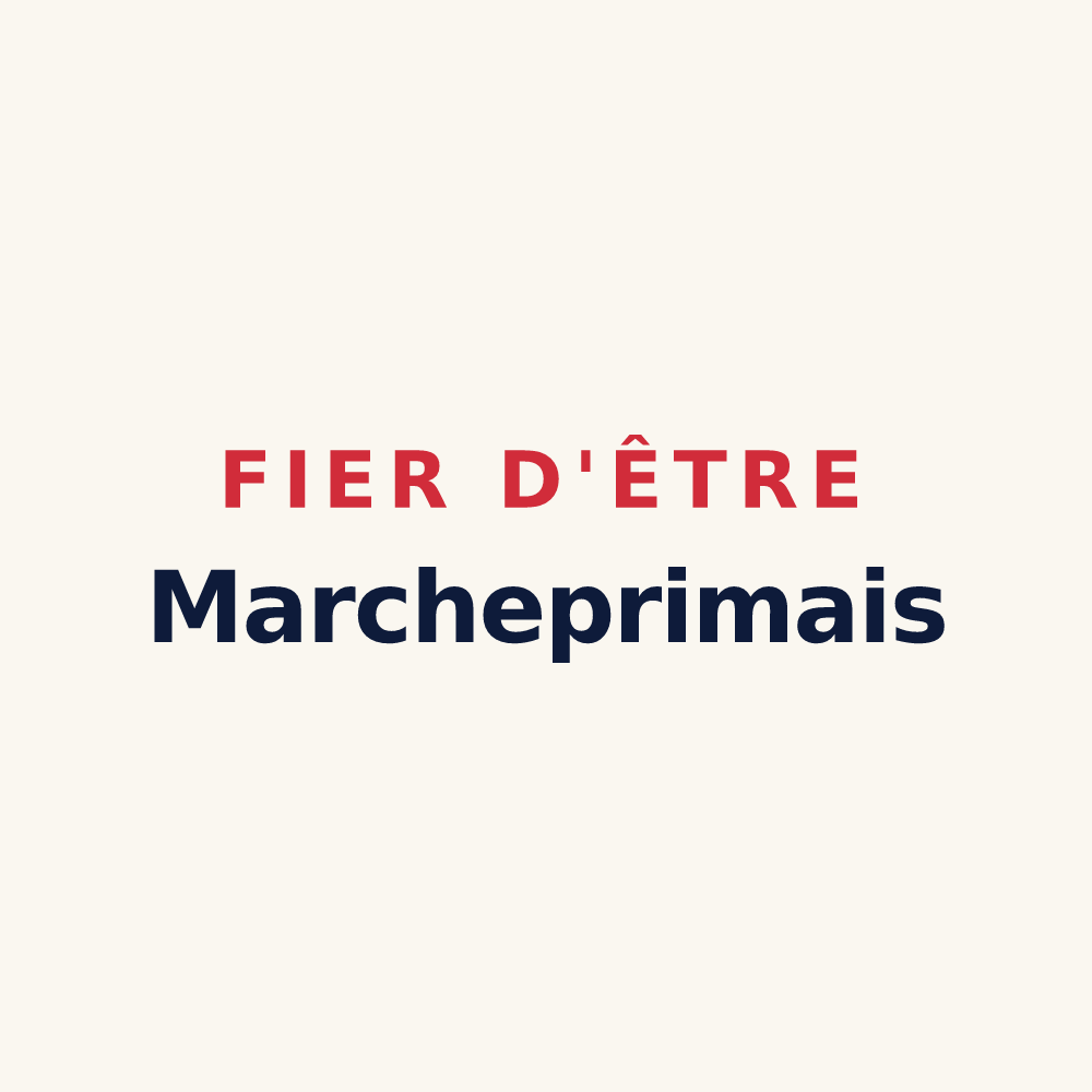 Tasse « Fier d'être Marcheprimais » — design pour Marcheprime